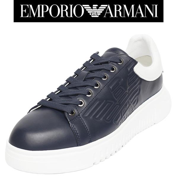 エンポリオ アルマーニ スニーカー メンズ レザー 靴 EMPORIO ARMANI