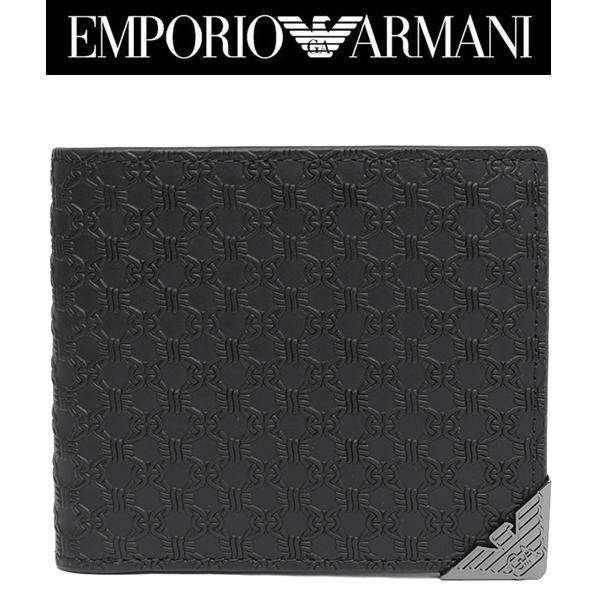 【C7 22SS新作 EMPORIO ARMANI 2つ折り財布Y4R167 黒 楽天市場】エンポリオアルマーニ 財布 二つ折り財布 Y4R167