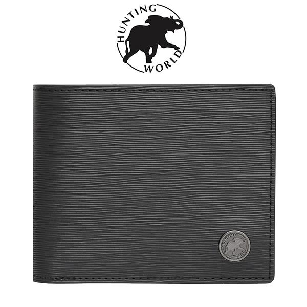 未使用　ハンティングワールド　二つ折り財布　ブラック Hunting World ハンティングワールド HUNTING WORLD 財布 メンズ