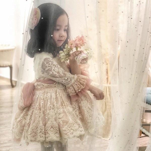 子とも服 ワンピース キッズドレス 秋冬 女の子 可愛い プリンセス風 レースワンピース きれいめ オシャレ パーティー 結婚式 卒園式 卒園式 卒業式 入学式 Apaproduction Fr