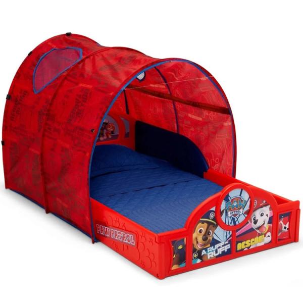 メーカー：Deltaサイズ：約 L138.5cm×W75cm×H79cm重さ：約 7kg対象年齢：1歳半から(メーカー参照)男の子に大人気、テント付き幼児用ベッド秘密基地のようなテント付きベッドでベッドタイムが楽しみ！※マットレスやシーツ、...