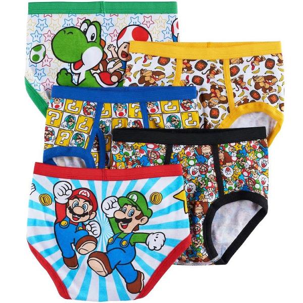 セット割/ ブリーフ 子供 スーパー マリオ 5枚組み 男児 キッズ 下着 子ども用 パンツ セット