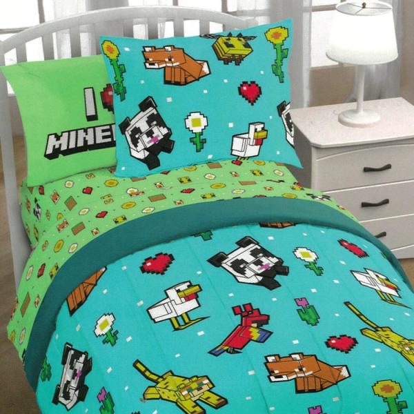 マインクラフト 子供 大人 寝具 5点 セット シングル ベッディング