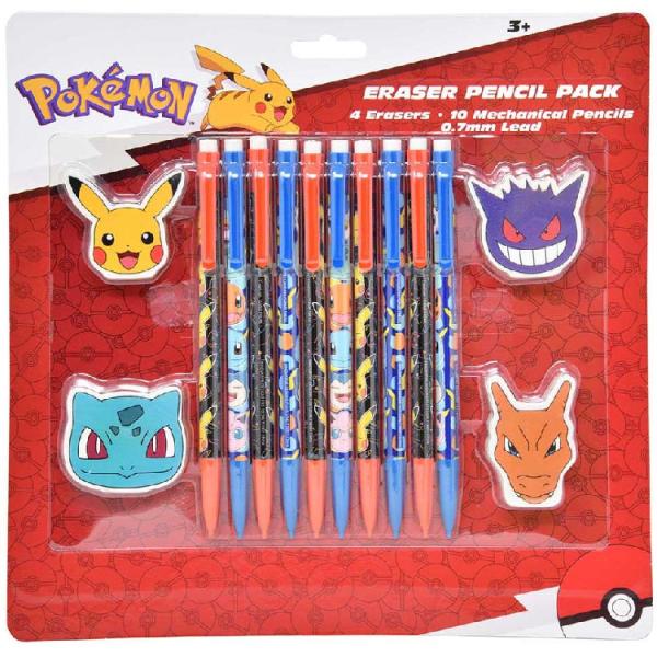 セット割/ ポケモン シャーペン 0.7mm シャープペン 10本 ポケットモンスター 文具 文房具 消しゴム ステーショナリー 可愛い 子供 大人 オフィス 学校 MARIO