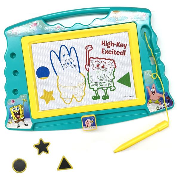 サイズ：(パッケージサイズ）幅36×奥行3×高さ26 cm　対象年齢：3歳以上(メーカー参照)何度も書いては消して遊べる マグネットボード軽量で持ち手付き、持ち運びにも便利な知育玩具【備考】・ラッピング可(ラッピングバッグを商品と一緒にご購...