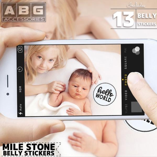 サイズ：直径：約 10 H cmセット：13枚/ハローワールドと0カ月から11カ月と１歳成長の記録に記念写真、記念撮影に欠かせないマイルストーンSNSにも映える可愛いスターの月齢ステッカー。洋服や壁紙、シーツに貼るだけですぐ可愛い！簡単 寝...