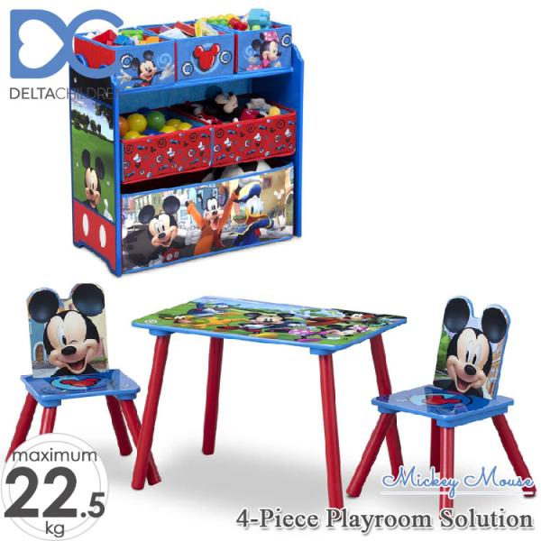 【未使用品】 LOGOS ミッキーのアウトドア キッズテーブルセット MICKEY MOUSE（ミッキーマウス） 子供 テーブル&チェア セット