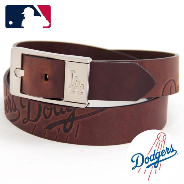 MLB公式商品 ロサンゼルス・ドジャース レザーベルト 35mm 本革 ベルト 学生 メンズ LA メジャーリーグ Los Angeles Dodgers ファッション小物 アクセサリー MLB