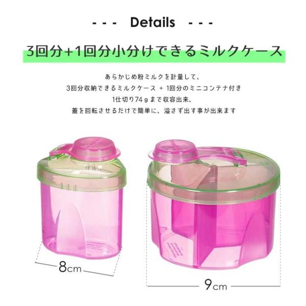 小分けケース 粉ミルク プロテイン 持ち運び ミルクケース 小分け容器 携帯用 3回 1回 調乳 粉ミルク マンチキン ディスペンサー Munchkin 代購幫