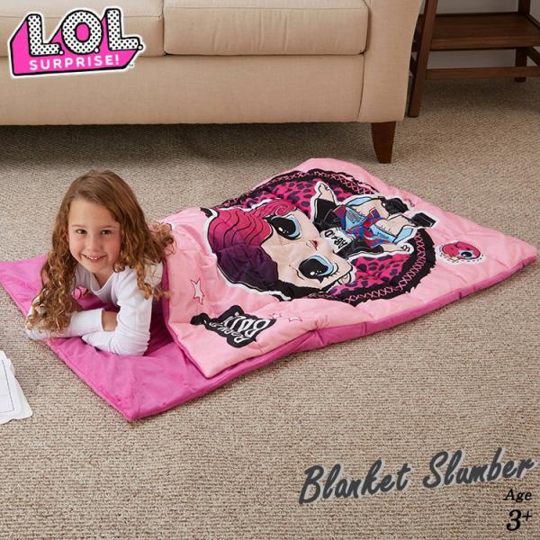 キャラクター：L.O.L. Surprise!サイズ(約)：下敷 127L×76W cm / 上 107L×76W cm重さ(約)：2.3kg対象年齢：3歳頃から(メーカー参照)ジップつきで足元もぬくぬく・ジップは安全性を考慮し半分あたりま...