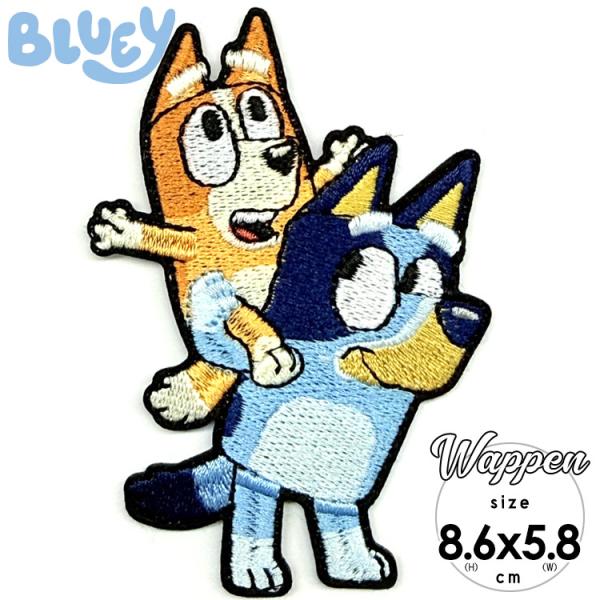 セット割/ ワッペン ブルーイ ＆ ビンゴ ピギーバッグ 刺繍 アイロン キャラクター 犬 ワッペン アップリケ ディズニー かわいい 動物 映画 アニメ