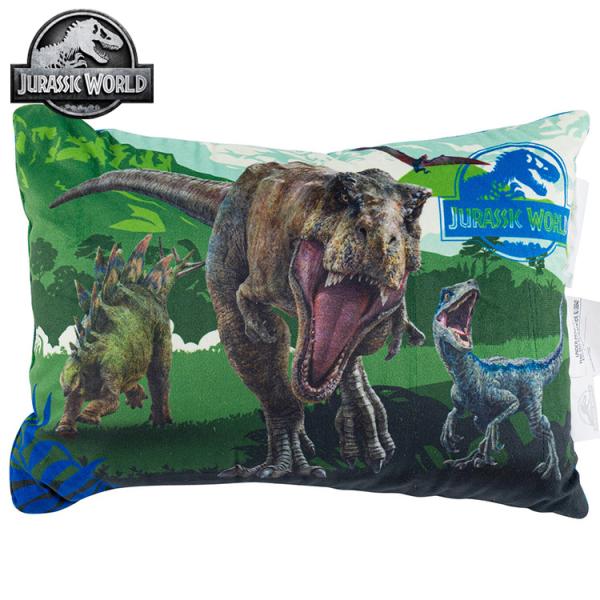 サイズ(約)：H13cm×W34cm×D25cm素材：ポリエステルジュラシックの恐竜達がかっこいい！子供用枕！どんな夢を見れるかな？【備考】※こちらの商品は・定形外郵便「【送料無料】 ポストイン配達」 / ・宅配便「【配送日指定可】 配達」...