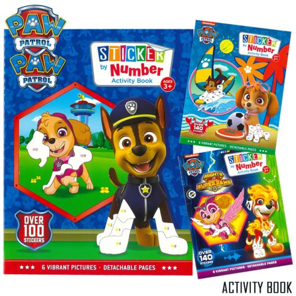 セット割/ パウ・パトロール ステッカー ナンバーブック シールブック 数字 合わせ シール 本 キャラクター ギフト雑貨 PAW PATROL