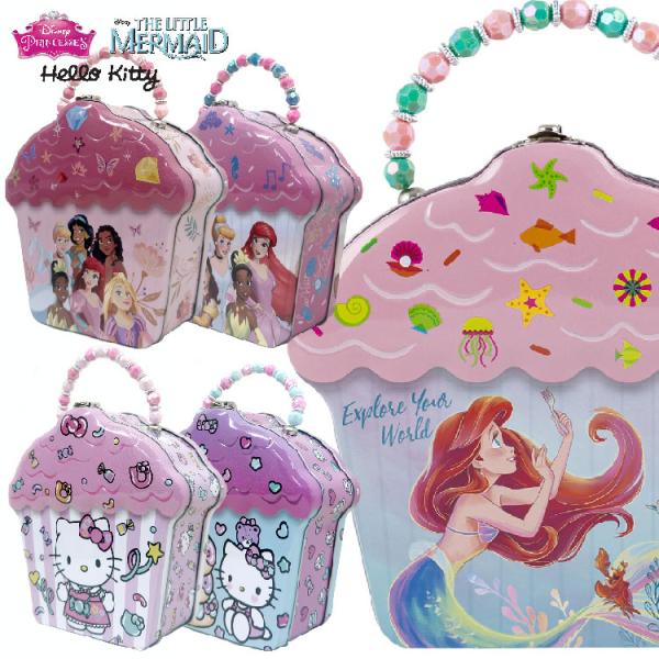 Disney（ディズニー） ブリキ缶 プリンセス ハローキティ カップケーキ