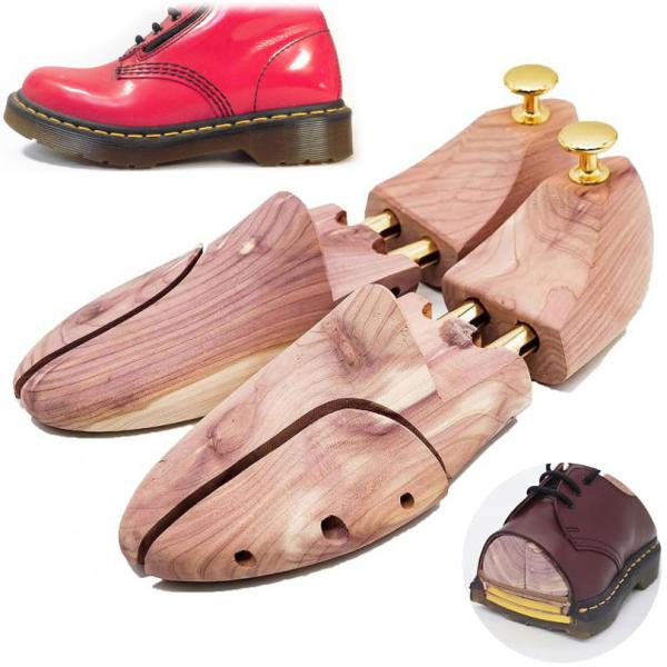 英国シューズブランド「Dr.Martens（ドクターマーチン）」専用に開発された、レッドシダー（米杉）製シューツリーです。ドクターマーチン独特のつま先の丸みと、幅と甲の高さにフィットした形状（シェイプ）となっています。靴の型崩れやアッパーの...