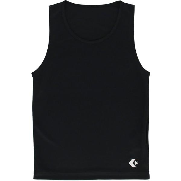 コンバースのジュニアインナーシャツ。柔らかな肌触りにUV・防透・吸汗速乾を兼ね揃えたスポーツ向け。ユニフォームからインナーが見えにくいカッティングを採用。吸汗・速乾ブラック130、140、150、160バスケ ばすけ バスケットボール スポ...