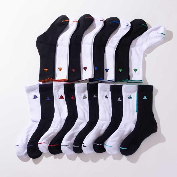 【商品名】MIDDLE SOCKS ミドルソックス ユニセックス ジュニア バスケットボール バスケ ソックス 靴下 ミドルタイプ ブラック・LEGIT定番のミドル丈ソックスの新色。・足の形に沿ったフィット感とクッション性に優れた履き心地を...