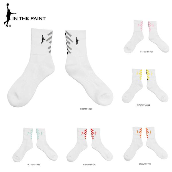 【商品名】BACK PANEL SOCKS バスケットソックス バスケソックス ユニセックス ジュニア 靴下・レイアップマンのワンポイントソックス。【素材】綿・アクリル・その他【カラー】0110WHT×BLK0111WHT×PNK0170W...