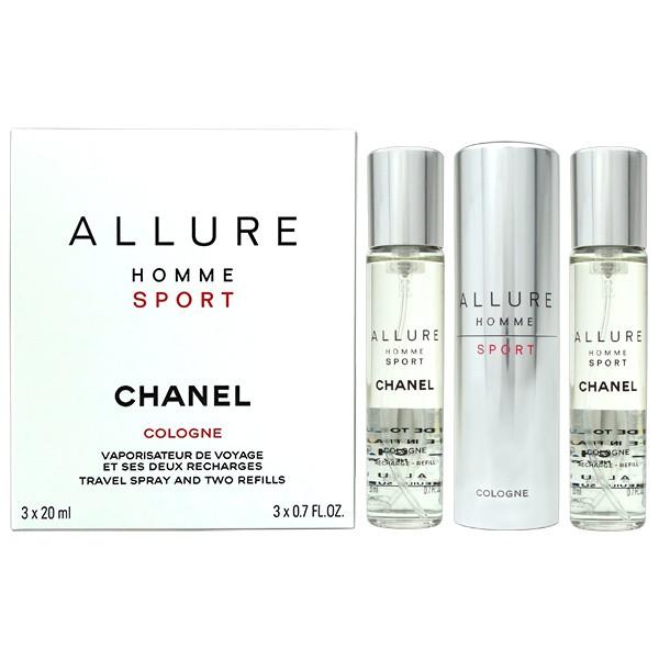 sAi Vl CHANEL A[ I X|[c R[jgxXv[ EDT 20ml×3 Allure Homme Sport Cologne Travel Spray tOX