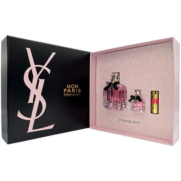 香水 イヴ サンローラン YVES SAINT LAURENT モン パリ EDP ギフトセット（EDP 90ml +EDP 7.5ml  +ルージュ#49）【7526】送料無料 フレグランス