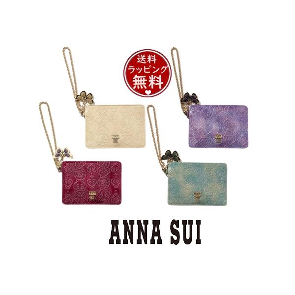 未使用 ANNA SUI ヴィンテージローズ 小銭入れ パスケース 黒 未使用