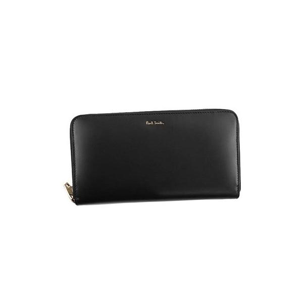 通販激安 ポールスミス 財布 長財布 ラウンドジップ マルチカラーストライプ ブラック Paul Smith 新品送無