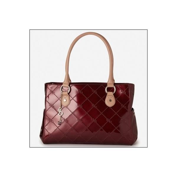 ピンキー ダイアン チェックエナメルトートバッグ ボルドー ブランドpinky Dianne ブランドpinky Dianne ボルドー レディース バッグ Lounge Ww625 06b Paris ラッピング無料 人気の新品送無