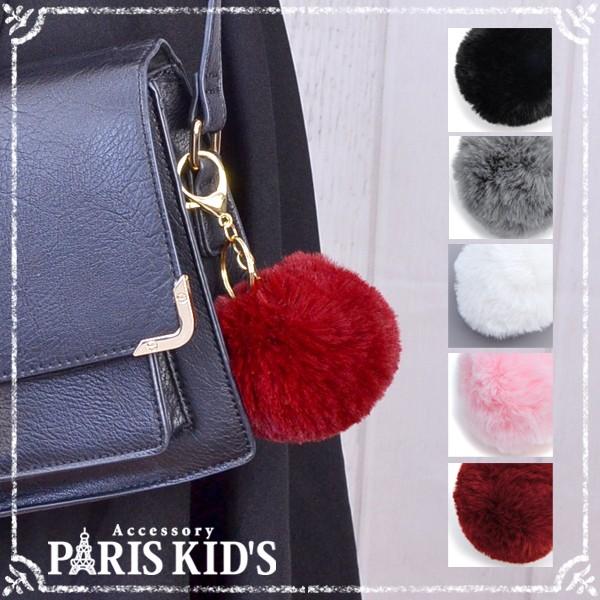 天然ファーバッグチャーム キーホルダーキーリング lv 6890 天然ファー