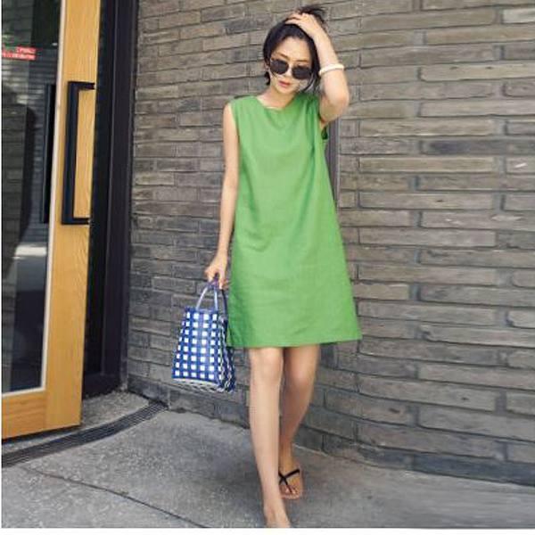 ノースリーブ フレアワンピース グリーン リネン ひざ丈ワンピース 半袖 Xsmlxlxxl 大きいサイズ 小さいサイズ有 上品 大人 Op 02 5 パリスマダム 通販 Yahoo ショッピング