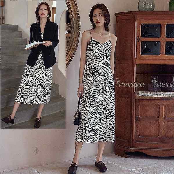 エレガンスワンピース 大人ワンピ プリント柄 改まった席にも ホワイト系 ミモレ丈 大人 上品 送料無料 Op 2101 8 パリスマダム 通販 Yahoo ショッピング