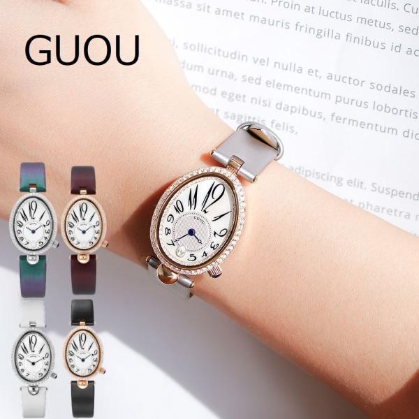 GUOU レディース 女性用 腕時計 時計 ウォッチ 石使用クォーツ GUOU レディース 女性用 腕時計 時計 ウォッチ 石使用クォーツ