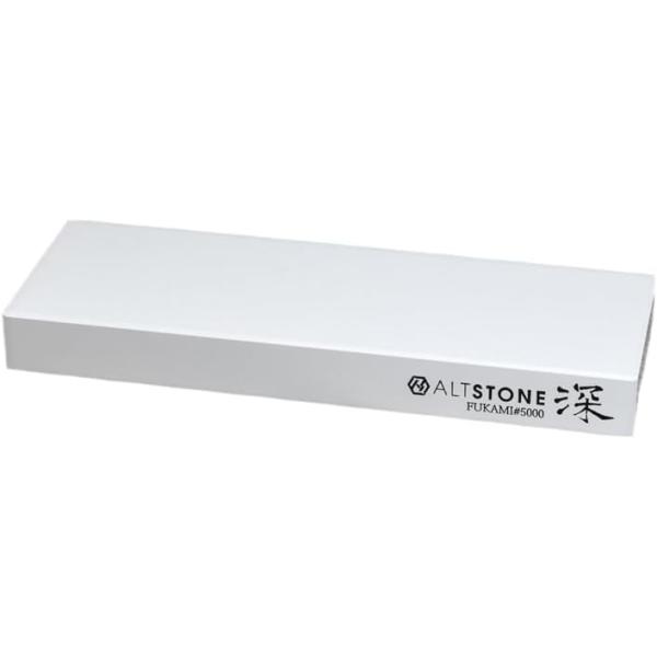 【商品名】ALTSTONE 深(FUKAMI) 5000番【サイズ】180×60×20mm【粒度】#5000【商品特徴】(1) 国産：日本製のセラミック砥石。仕上げ（#5000）に名倉砥石がセットになっています。 国内工場と協力し、企画から...