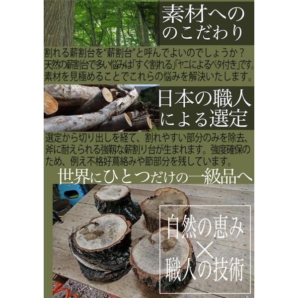 薪割り台 キャンプ コンパクト 小 輪切り 丸太 作業台 斧 手斧 鉈 なた