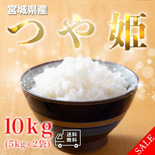 つや姫 10kg 5kg×2袋 令和5年産 宮城県産 米 お米 白米 おこめ 精米 単一原料米 ブランド米 10キロ 送料無料 国内産 国産 5キロ