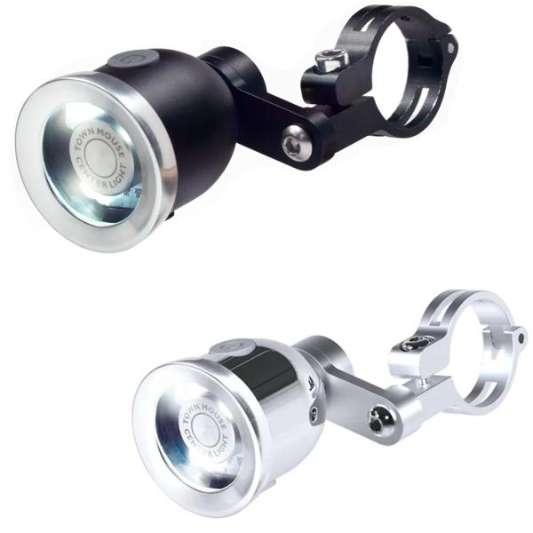 ブランド： TOWN MOUSE タウンマウス商品名 ：Center Light センター ライトサイズ :（ライト本体）4.8x6.5cm重量 :（ライト本体）85g最大ルーメン : 400ルーメン対応ハンドル径 : 22.2mm、26m...