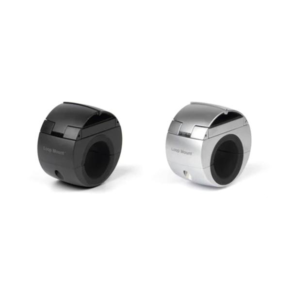 ブランド：LOOP ループ商品名： Mount Twist マウント ツイストカラー：Black   ブラック Silver　シルバー素材 : 亜鉛直径 : 5cm幅 : 3cm重量 : 120gホールド力 : 3kg対応ハンドルバー径 :...