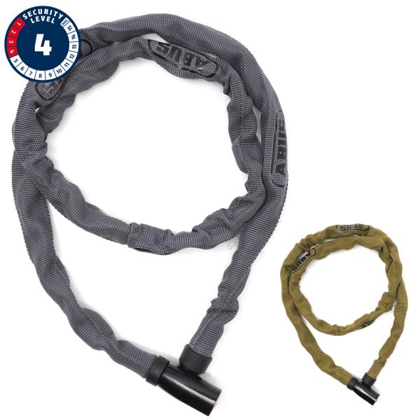 ブランド：ABUS（アブス）商品名：4804K/110カラー：グレー カーキ自転車用チェーンロック　鍵式【日本正規/2年保証】キーワード：爆買