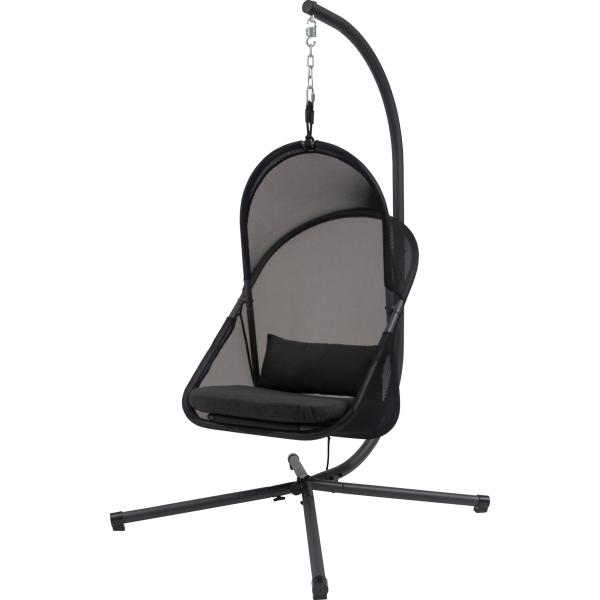 ※本商品はメーカー直送品となります。商品名：ハンギングチェア品番ブラック　RKC-540BK　JAN:4985155222742サイズ(cm)W100×D129.5×H194×SH55スペックスチール(粉体塗装) ポリエステル組立組立式【原...