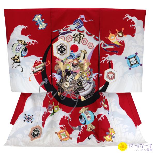 【商品番号】4AL0064【レンタル期間】最大3泊4日（ご利用日の翌日中にご返送手続きをお願いします。）【セット内容】着物、長襦袢、よだれかけ、帽子、お守り【きもの素材】化繊【ブランド】ジャパンスタイル【備考】※レンタル用の商品です。販売用...