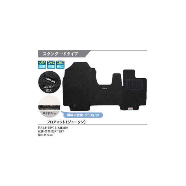 SUZUKI スズキ 純正 フロアマット ジュータン スタンダードタイプ 75901-53U00 / スペーシア / スペーシアカスタム ( MK54S / M