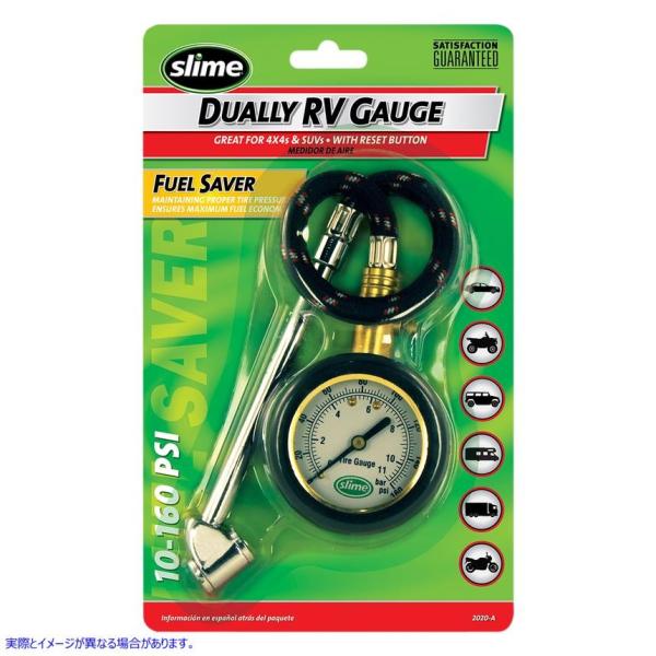 ysAiz _C^CQ[W XC SLIME Tire Gauge 10-160 PSI Dual 2020-A #DRAG #03630033