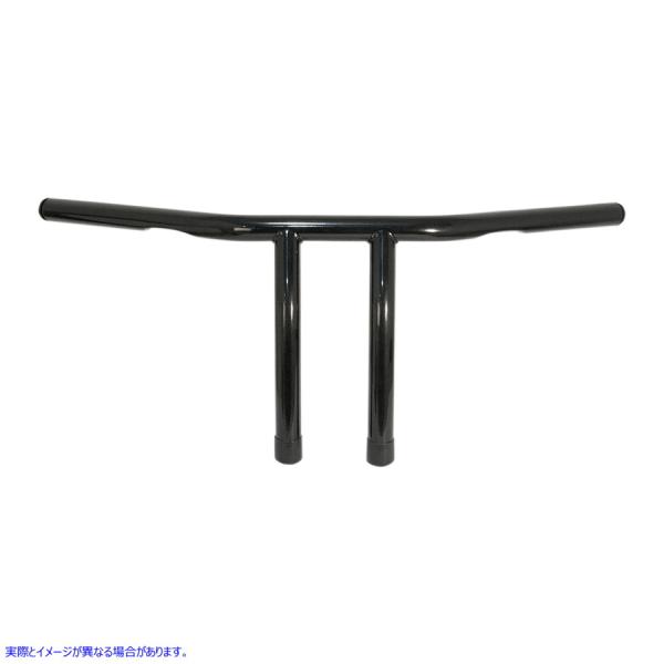 ysAiz 1 T-Barnho[ GS EMGO Black 8 T-Bar Handlebar w/ Dimples 07-93422B #DRAG #06013314