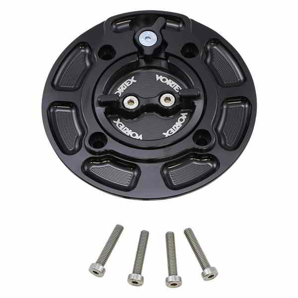 Vortex V3 燃料キャップ(V3 Fuel Cap) 黒ボルトおまけ付き 並行輸入品】 ボルテックス V3 燃料キャップ - ブラック カワサキ