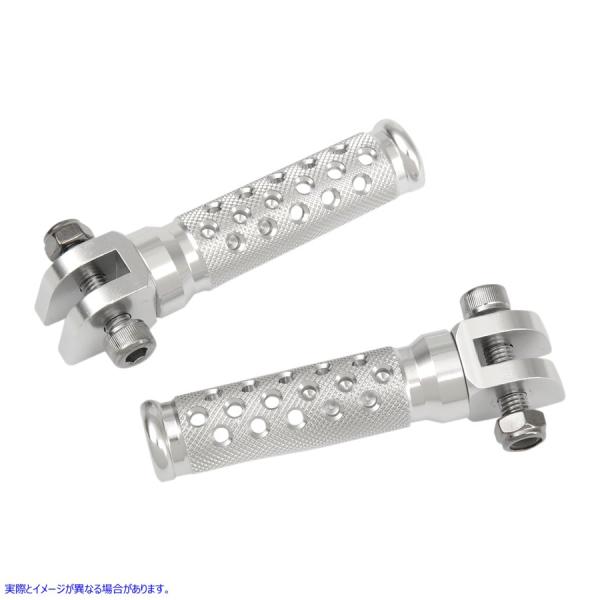 �y���s�A���i�z �G���S �t�b�g�y�O - �X���b�V���J�b�g - �V���o�[ 50-11241A 16200205 EMGO FOOTPEGS SLASH-CUT SILVER #DRAG