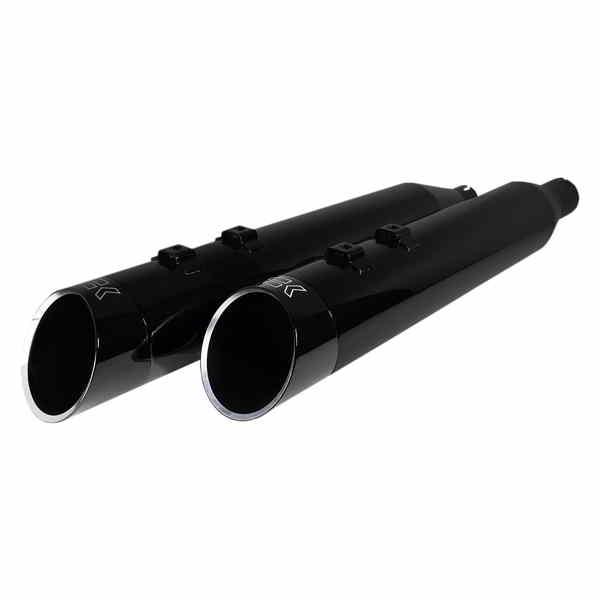 【並行輸入品】 クロームワークス 4-1/2インチ HP-PlusR スリップオンマフラー - Obsidian Edge 202645 18011482 KHROME WERKS MUFFLER 4.5