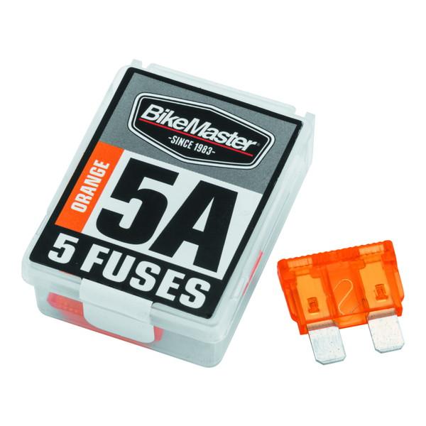 【並行輸入品】 バイクマスター 5 ピース 5A 交換用ヒューズ BikeMaster BKM Fuses 取寄せ T14 152429