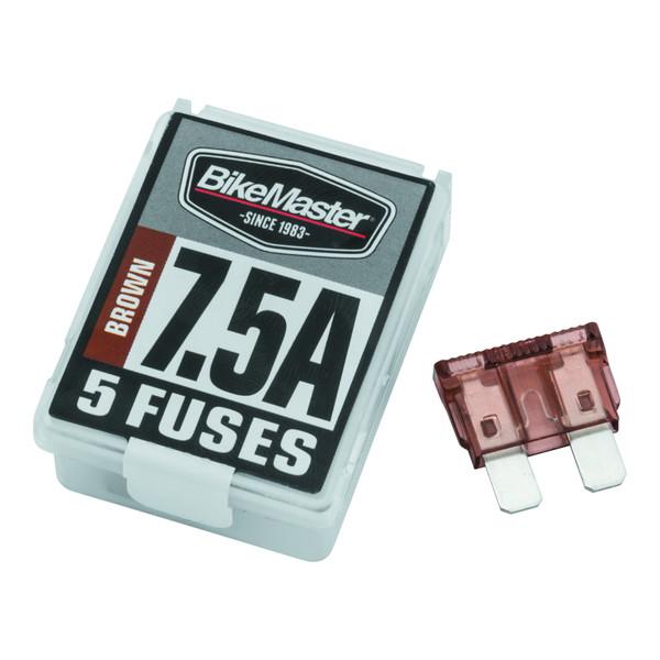 【並行輸入品】 バイクマスター 5 ピース 7.5A 交換用ヒューズ BikeMaster BKM Fuses 取寄せ T14 152430