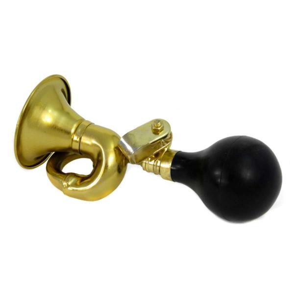 【互換品】 33-0703 クラシックなラッパスタイルの真鍮製スクイーズホーン 取寄せ Vツイン Classic Bugle Style Brass Squee