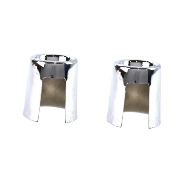 【互換品】 54-0153 アッパーショックスタッドカバー クロームショートスタイル 取寄せ Vツイン Upper Shock Stud Covers Ch