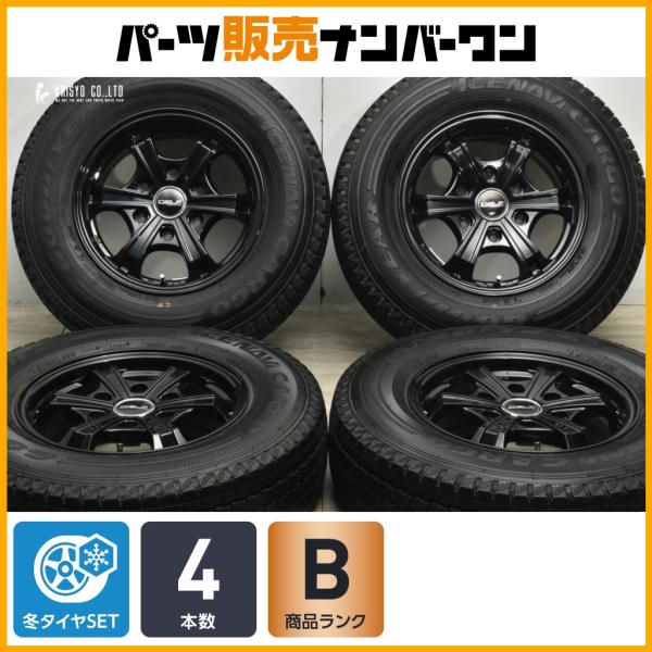 【LTスタッドレスタイヤ付き】DELF 15in 6J+33 PCD139.7 ヨコハマ アイスナビ カーゴ 195/80R15 ハイエース レジアスエース 即